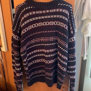 Big, chunky purple sweater!!